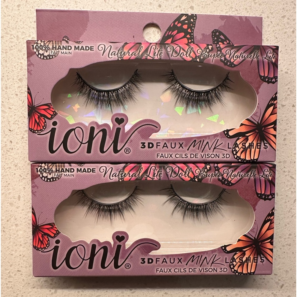 Ioni 3D Faux Mink Lashes, Natural Lite Doll 2 Pair 💗